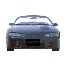 2G Mitsubishi Eclipse DSM Fog Light Covers Bezels Trim 1996-1999 Left & Right